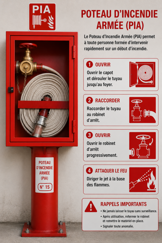 Poteau armé incendie (RIA)
