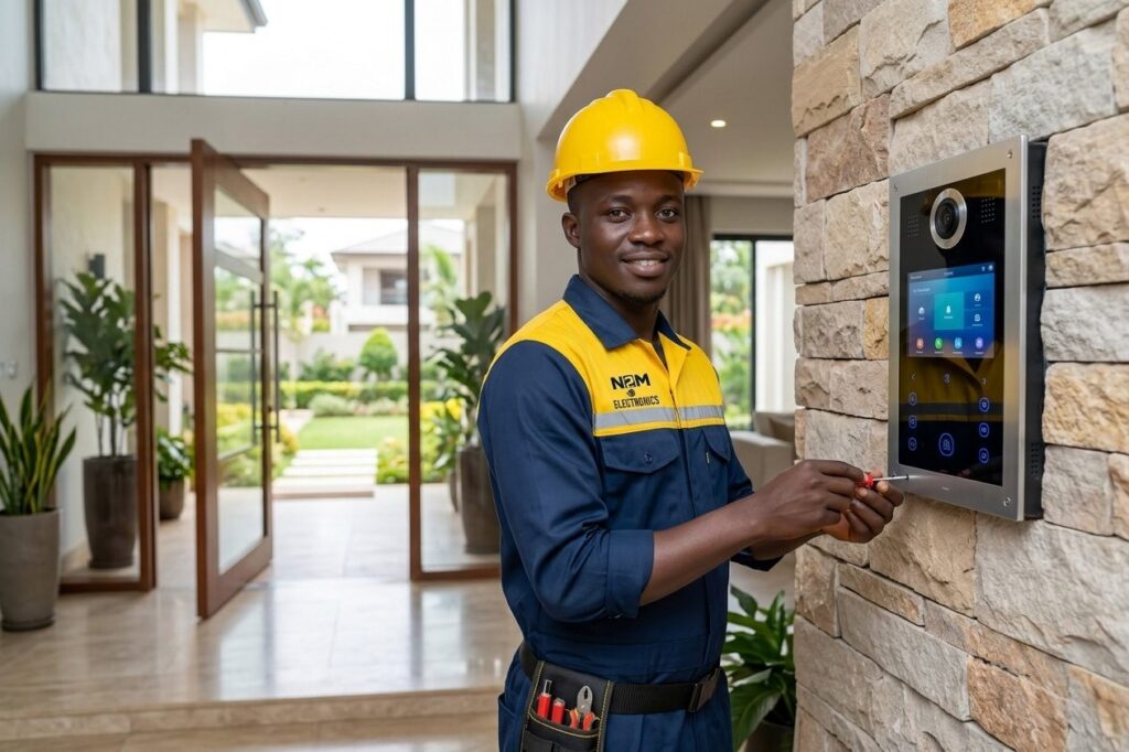 Commande domotique installée par N2M Electronics à Dakar