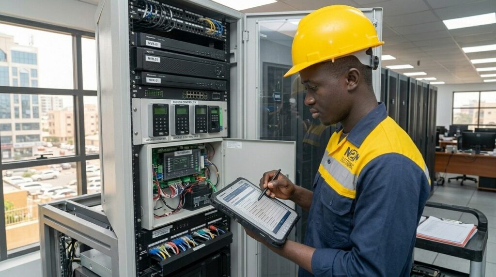 Relevé sur site lors d'un audit de sécurité N2M Electronics