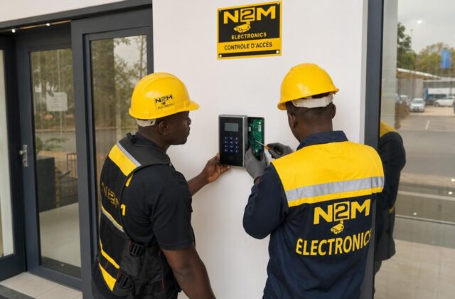 Pose d'un contrôle d'accès par un technicien N2M Electronics